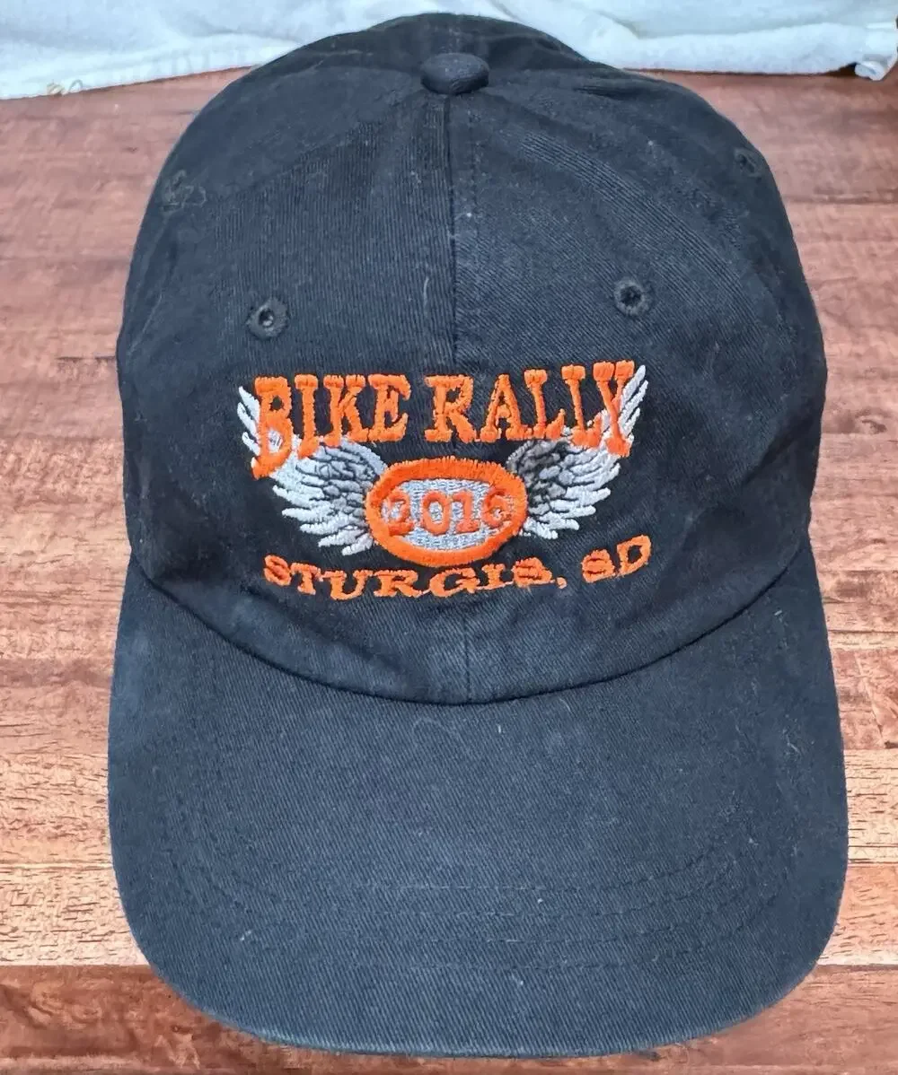 Sturgis Bike Rally 2016 embroidered blackhat cap adjustable strap Biker